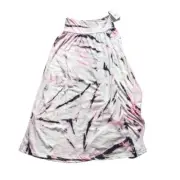 Volcom Women's Midi Skirt Pink Black White Tiedoll Wave Tie Dye