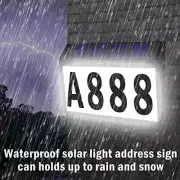 Solar Address Numbers Light Waterproof LED Solar Powered Mailbox Street Yard