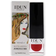 Idun Minerals Matte Lipstick - 107 Jordgubb For Women 0.14 oz Lipstick