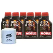 6L Motul 8100 X-CLEAN 5W40 Wix Filter Motor Oil Change Kit API SN (for: Volvo)