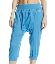 NEW Zumba Hang Loose Harem Capri Pants - Bangin BLUE - Small