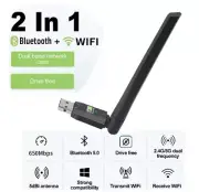 650Mbps USB WiFi Bluetooth Adapter 2in1 Network Card Dual Band 2.4G 5GHz Wi-Fi