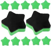 ZUNOXAZ 12pcs Mini Star Shaped Dry Erase Erasers Portable Felt Board Cleaners for Classroom Office Ergonomic Design Stick to Whiteboard Blackboard Versatile Usage