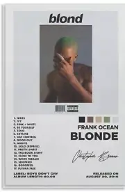 Frank Ocean Blonde Poster Album Cover 12x18inch Unframed Boys Don't Cry 2016