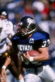 Running back Chris Lemon Nevada Wolf Pack runs with the ball the W- Old Photo 1