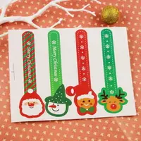 在飛比找樂天市場購物網優惠-聖誕節公仔雪花溫度計造型長條裝飾貼紙 封口貼紙 (4枚入)【