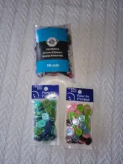 Craft Buttons New Multi Color And Variety Small Buttons 3 Packs 345 Buttons