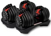 Cobuy Adjustable Dumbbells 24KG/24KG x 2, Double Dumbbells Set for Men and Women Home Fitness Weight Set Gym Workout Exercise Training