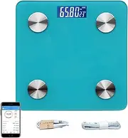 Scales for Body Weight, Bathroom Digital Weight and Body Fat Scale for BMI, Rechargeable Smart Wireless Body Composition Analyzer, Sync Data with Other Fitness Apps Green 28 x28 cm USB Rechargeable