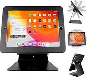 Desktop Anti-Theft Security Kiosk POS Stand Holder for 10.2" iPad 9th, 8th, 7th Gen (2019-2021), Flip & 360° Swivel Design