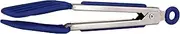 Tovolo Mini Turner, Flat Head, Easy-Lock Mechanism, Non-Slip Grip Tongs Grilling, BPA-Free & Dishwasher Safe Silicone Cooking Utensils, Deep Indigo