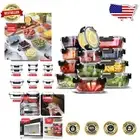 12-Pack Leakproof Glass Meal Prep Containers with Airtight Lids for Easy Storage