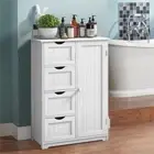 Bathroom Cabinet Toilet Storage Organizer Shelf Holder Drawers Cupboard Laundry