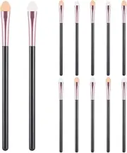 10 PCS Eyeshadow Applicator Long Eye Shadow Sponge Applicators Foam Eyeshadow Applicators Sponge Eyeshadow Brush Kits Reusable Round Foam Eye Shadow Applicator Sticks Brush Set Washable (Rose Gold)