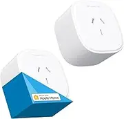 meross Smart Plug WiFi Outlet Works with Apple HomeKit, Siri, Alexa, Google Home, Smart Socket with Timer Function, Remote Control, No Hub Required - 2 Pack