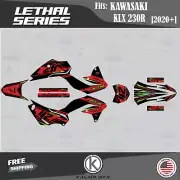 Graphics Kit for KAWASAKI KLX230R 2020 2021 2022 2023 Lethal - RED