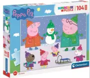 Puzzle maxi 104 elementy. Super color. Świnka Peppa