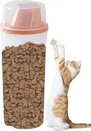 Cat Food Airtight Container - 2x Multifunctional Dog Treat Dispenser with Pour Spout,1500ml Pet Supplies, Storage Bins for Domestic Animals