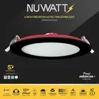 NuWatt NW-P-DL-6-15W-5CT-FR-BLK 6" Fire Rated Round Canless Selectable CCT LED