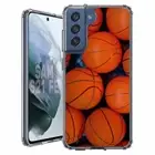 For Samsung Galaxy S20 S21 S23 S24 FE 5g TPU Case+Glass(Multi-Basketball)