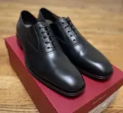 Salvatore Ferragamo Alfredo Mens Black Shoes Lace Up Oxfords New 10.5 EE