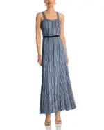 Misook Striped Knit Maxi Dress