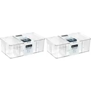 2PK Boxsweden 27.5x17cm Crystal Hinged 8-Section Container Organiser Storage