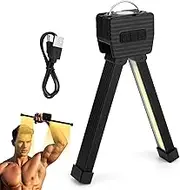 BTFO Gym Lamp for Posing, Portable Magnetic LED Posing Lamp 180 Degree Handheld Folding Work Light Flashlight with Hang Hook 7-Level Dimming and 4 Light Modes for Fitness, Camping, Home, Office