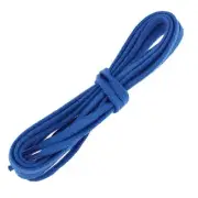 Les Lacets Français. Lacets plats et fins. 5mm, Coton. Bleu Blason. -