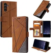 Compatible with Samsung Galaxy A15 5G Leather Case, Compatible with Samsung SM-A155F/DSN Galaxy A15 4G / SM-A156M/DSN SM-A156E/DSN Flip Case Brown