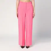 [Semicouture] Pink Viscose Marlee Trousers 42 IT Pink