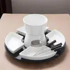 Melt Hot Pot Bowl Set Ceramic Melting Fondue Pot Kit for Chocolate Caramel
