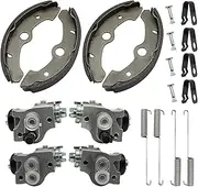 M MATI Front Brake Wheel Cylinders Left&Right All Four with Shoes for Yamaha Big Bear 350 Kodiak 400 YFM350 YFM400 1989-1998