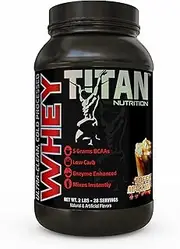 Titan WHEY Premium Whey Protein Powder for Improved Muscle Recovery with 23 Grams of Clean Whey Protein |BCAA and Digestive Enzymes| (2lb, Toffee Machiato)