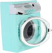 NOLITOY Simulation Kitchen Utensils Simulated Working Machine Washer Washing Machine Dollhouse Washer and Dryer Pretend Laundry Plastic Blue