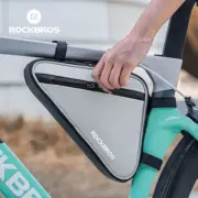 ROCKBROS Reflective Bicycle Bag MTB Road Bike Frame Bag Cycling Storage Pouch
