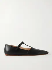 [Gabriela Hearst] Gabriela Hearst - Lola Ballerina Leather Mary Jane Point-toe Flats - Black - IT36 IT 36 Black