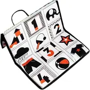 Baby Mirror Tummy Time Toy High Contrast Visual Training Toy for Infants Crinkle Activity Book