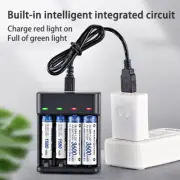 Universal Fast USB Plug Battery Charger 4 Slot For AA AAA Rechargeable Batteries