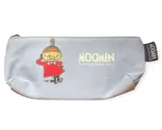 Official Moomin Little My Blue Canvas Pouch Wallet Bag Pencil Case, Zip Top, NEW