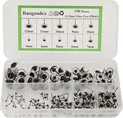 150Pcs Needle Felting Eyes Mini Glass Eyes Kits for Toy Teddy Puppets Dolls Wool Felting Crafts