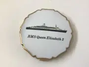 vintage gold toned stratton england mirror powder RMSQueen elizabeth2 compact