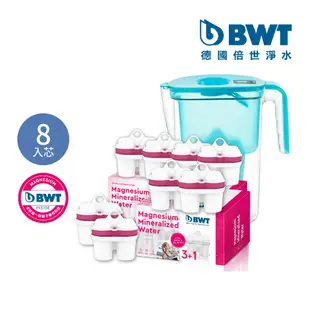 【BWT 德國倍世】健康濾水壺- VIDA 2.6L 樂樂濾水壺 1壺8芯 鎂離子濾芯*8