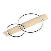 Eglo Boyal 24W LED 2 Ring Halo Timber Close to Ceiling Light - Natural Timber