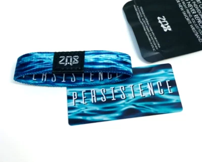 ZOX **PERSISTENCE** Silver Single Medium Mystery Wristband w/Card NIP