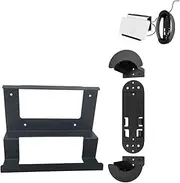 tesha Metal starlink Router and Power Supply Bracket kit, Black 2 in 1 Mount Set for starlink mesh Node, starlink Router Wall Rack for RV, Boat and Home