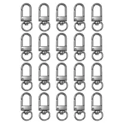 Lobster Claw Clasps, 20Pcs 33mm - Metal Swivel Clasps Snap Hook (Metal Black)