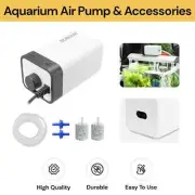 Aqua Aquarium Air Pump Oxygen Fountain Pond Aerator Tank Hydroponic 2 Outlet