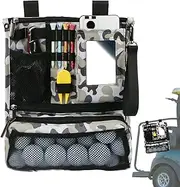 Golf Valuables Storage Bag, Golf Bag - Zippered Valuables Bag | Golf Storage Bag Organizer Bag, Foldable Storage Bag, Multi Pocket Golf Pocket Multi Function, dark khaki, riferimento alla