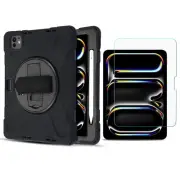 Shock Absorbing Back Case & Tempered Glass Protector for iPad Air/Pro/GalaxyTab